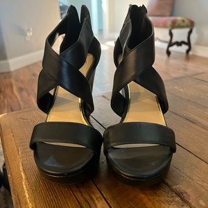 Black platform wedges